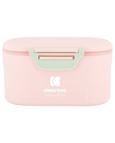 Кутия за съхранение на сухо мляко KikkaBoo - 130 g, с лъжичка, розова - 1