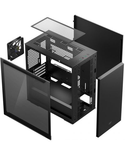 Кутия DeepCool - MACUBE 110, mini tower, черна/прозрачна - 10