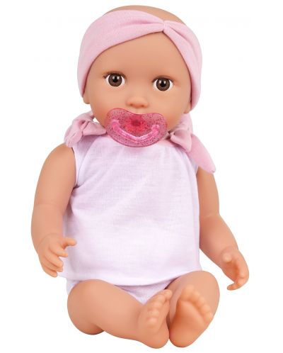 Кукла-бебе Battat Lulla Baby - С боди, биберон с брокат и лента за глава - 1