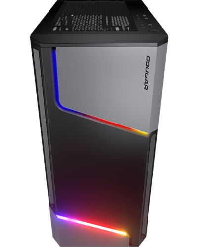 Кутия COUGAR - MX360 RGB, mid tower, черна/прозрачна - 2