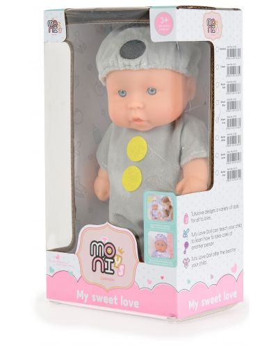Кукла Moni Toys - Със сив костюм на мишле, 20 cm - 3