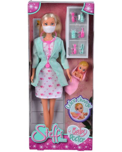 Кукла Simba Toys Steffi Love - Стефи, детски лекар - 1