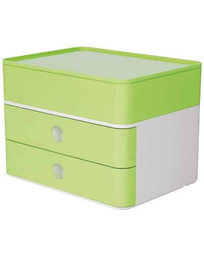 Кутия с 2 чекмеджета Han - Allison smart plus, светлозелена - 1