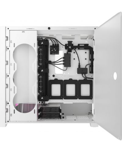 Кутия Corsair - iCUE 5000D RGB Airflow, mid tower, бяла/прозрачен - 6