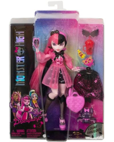 Кукла Monster High - Дракулора, с домашен любимец и аксесоари - 3