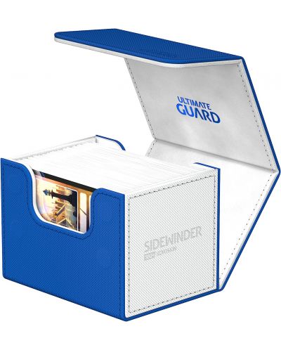 Кутия за карти Ultimate Guard Sidewinder 100+ XenoSkin SYNERGY - Blue/White - 3