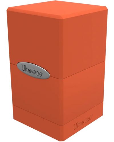 Кутия за карти Ultra Pro Satin Tower, Pumpkin Orange (100+ бр.) - 1