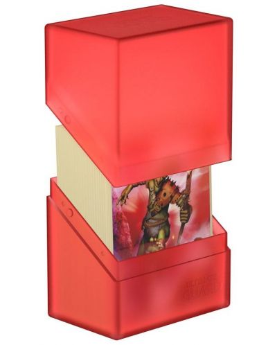 Кутия за карти Ultimate Guard Boulder Deck Case - Standard Size - Червена (60 бр.) - 3