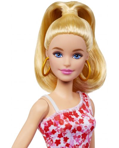 Кукла Barbie Fashionista - С рокля на цветя - 2
