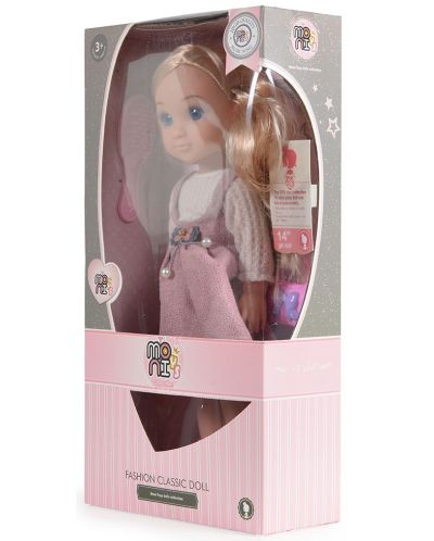 Кукла Moni Toys - С лилава рокля и дълга руса коса, 36 cm - 3