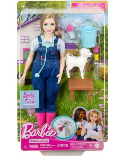 Кукла Barbie You Can Be Anything - Юбилейна 65-та годишнина, Ветеринар - 1