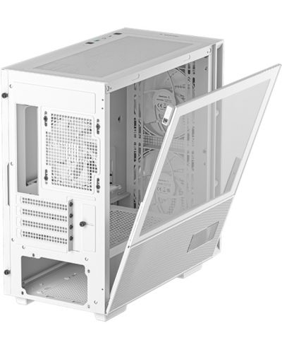 Кутия DeepCool - CH360 Digital White, mini tower, бяла/прозрачна - 7