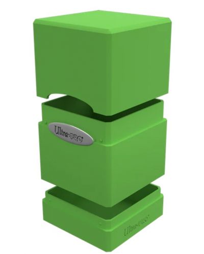 Кутия за карти Ultra Pro Satin Tower - Lime Green (100+ бр.) - 2