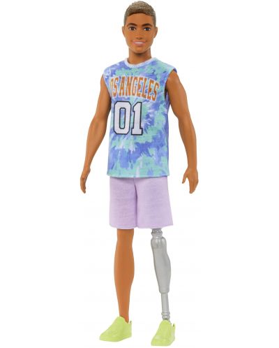 Кукла Barbie Fashionistas - Кен, с тениска Los Angeles - 1