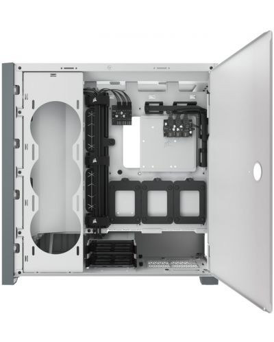Кутия Corsair - iCUE 5000X RGB, mid tower, бяла/прозрачна - 10