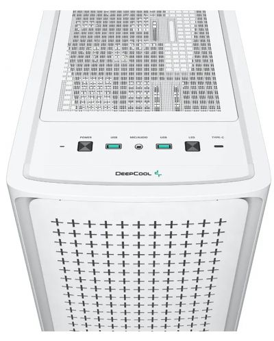 Кутия DeepCool - CK560 White, mid tower, бяла/прозрачна - 4