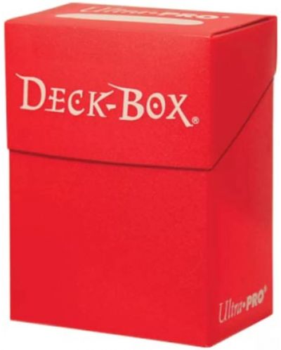 Кутия за карти Ultra Pro - Solid Color Deck Box, Red (80+ бр.) - 1