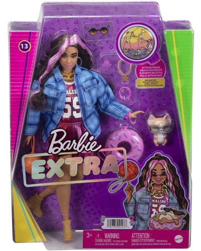 Кукла Barbie Extra - С розови кичури, баскетболна рокля и аксесоари - 5