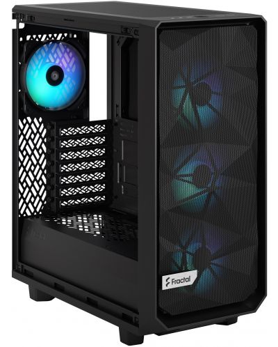 Кутия Fractal Design - Meshify 2 Compact RGB, mid tower, черна/прозрачна - 3