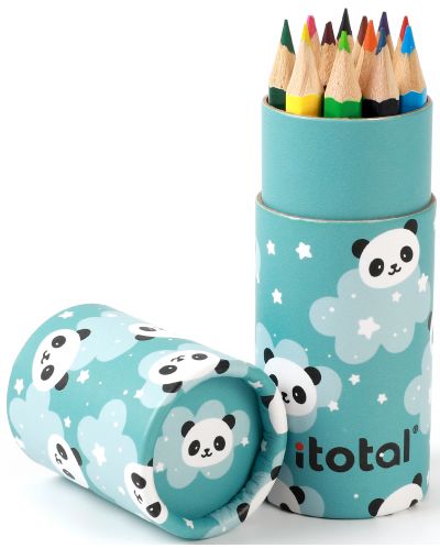Кутия с моливи I-Total Panda - 12 цвята - 2