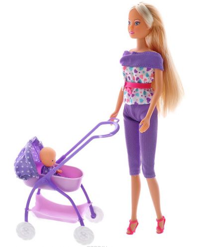 Кукла Simba Toys Steffi Love - Стефи, с количка и бебе, асортимент - 2