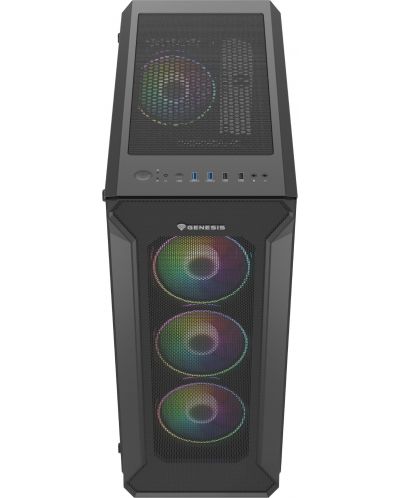 Кутия Genesis - Irid 505 V2 ARGB, mid tower, черна/прозрачна - 4