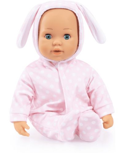 Кукла със звуци Bayer - Anna Baby, светлорозово зайче, 38 cm - 3