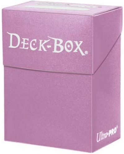 Кутия за карти Ultra Pro - Solid Color Deck Box, Pink (80+ бр.) - 1