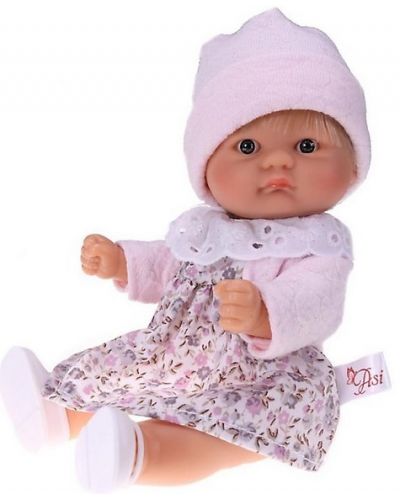 Кукла Asi Dolls - Бебе Чикита, с розовa жилетка и рокля на цветя - 1