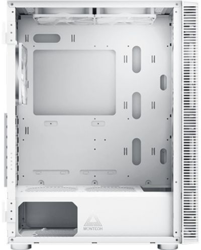 Кутия MONTECH - X3 GLASS, mid tower, бяла/прозрачна - 2