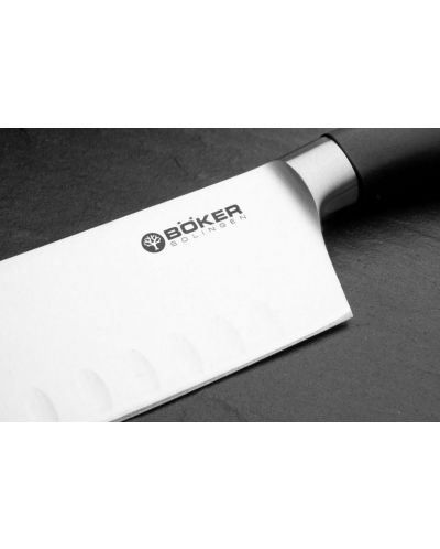 Кухненски нож Сантоку Boker - Core Professional Santoku with Hollow Edge, 16.5 cm, черен - 2