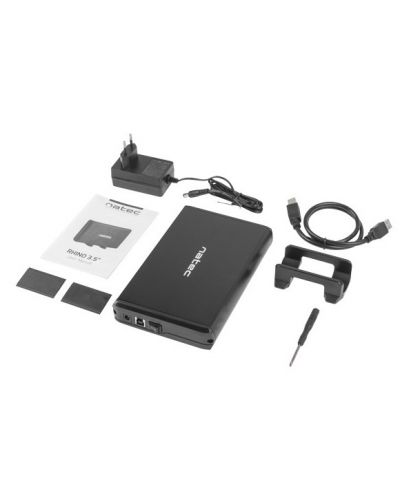 Кутия за твърд диск Natec - Rhino SATA 3.5", USB 3.0, сива - 4