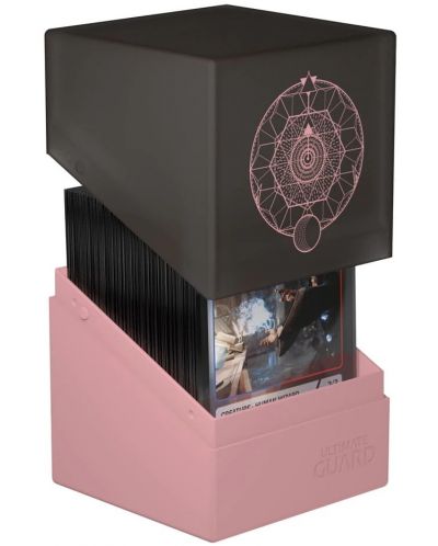 Кутия за карти Ultimate Guard Druidic Secrets Fatum Boulder Deck Case - Пепеляво розова (100+ бр.) - 2