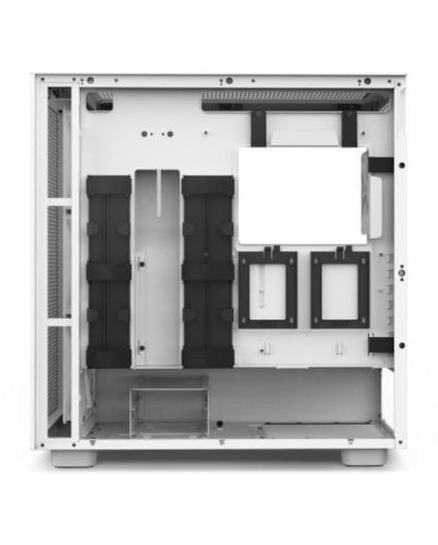 Кутия NZXT - H7 Flow Matte, mid tower, бяла/прозрачна - 8
