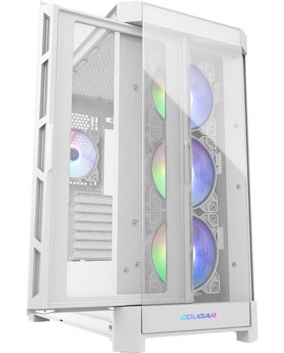 Кутия COUGAR - Duoface Pro RGB, mid tower, бяла/прозрачна - 7
