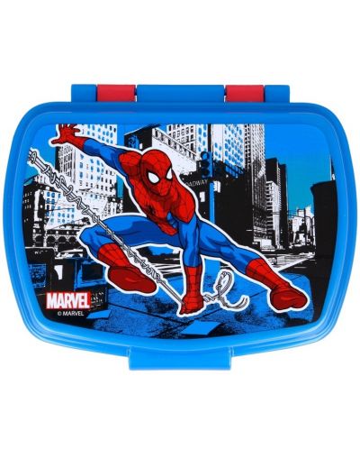 Кутия за храна Stor - Spiderman, синя - 1