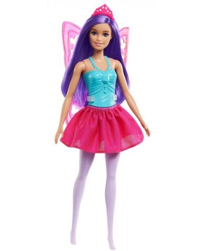 Кукла Barbie Dreamtopia - Барби приказна фея с крила, с лилава коса - 1