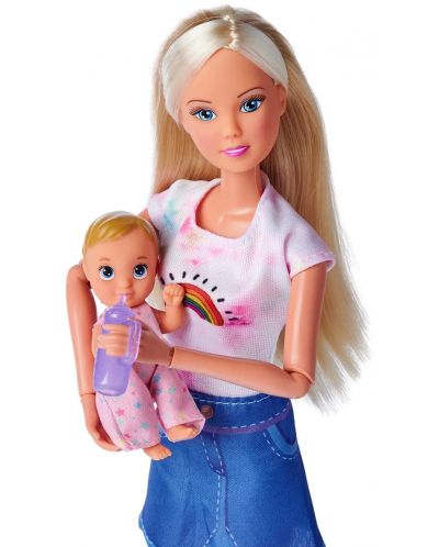 Кукла Simba Toys Steffi Love - Стефи с раница за бебе - 2