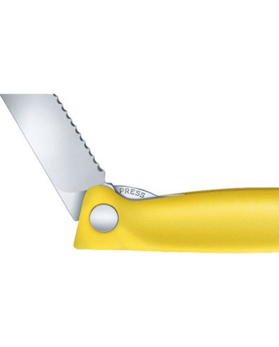 Кухненски сгъваем нож Victorinox - Swiss Classic, 11 сm, жълт - 6