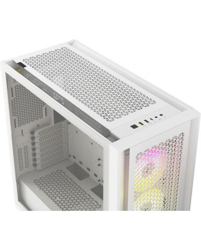 Кутия Corsair - iCUE 5000D RGB Airflow, mid tower, бяла/прозрачен - 10