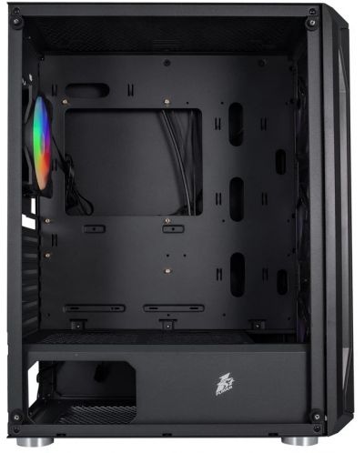 Кутия 1stPlayer - Firebase X5 RGB, mid tower, черна/прозрачна - 4