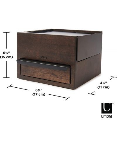 Кутия за бижута и аксесоари Umbra - Mini Stowit, черна - 2