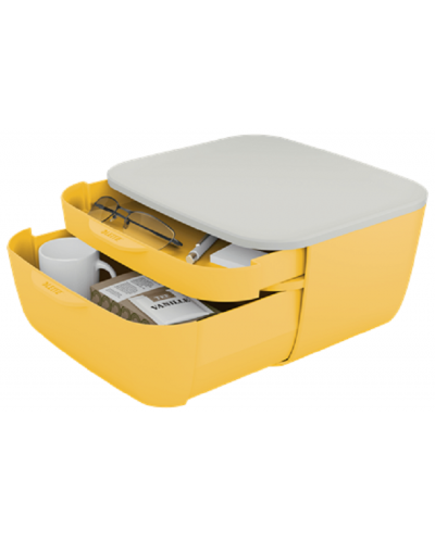Кутия Leitz Cosy – 2 чекмеджета, жълта - 2