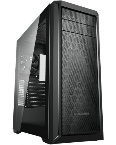 Кутия COUGAR - MX330-G Pro, mid tower, черна/прозрачна - 1