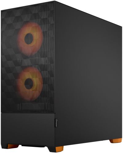 Кутия Fractal Design - Pop Air RGB, mid tower, оранжева/черна/прозрачна - 5
