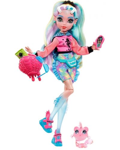 Кукла Monster High - Лагуна Блу, с домашен любимец и аксесоари - 1