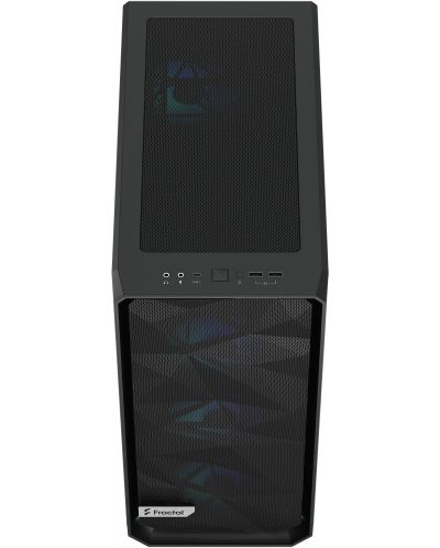 Кутия Fractal Design - Meshify 2 Compact RGB, mid tower, черна/прозрачна - 10