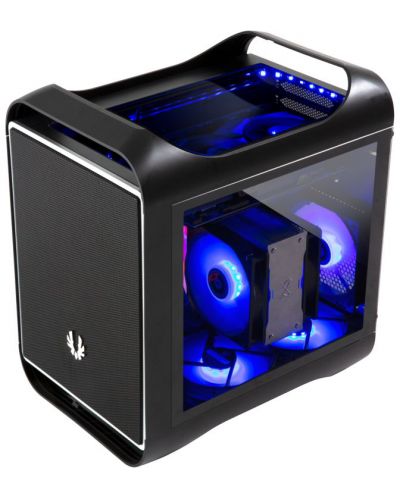 Кутия BitFenix -  Prodigy M2022 ARGB, cube tower, черна/прозрачна - 3