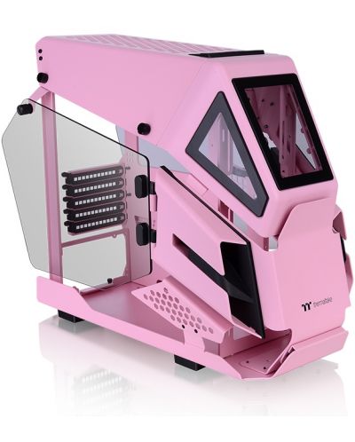 Кутия Thermaltake - AH T200 Pink, micro tower, розова/прозрачна - 6