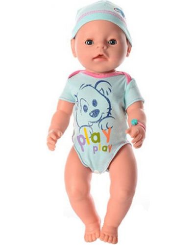 Кукла-бебе Raya Toys - 7 функции и 10 аксесоара, синя - 1